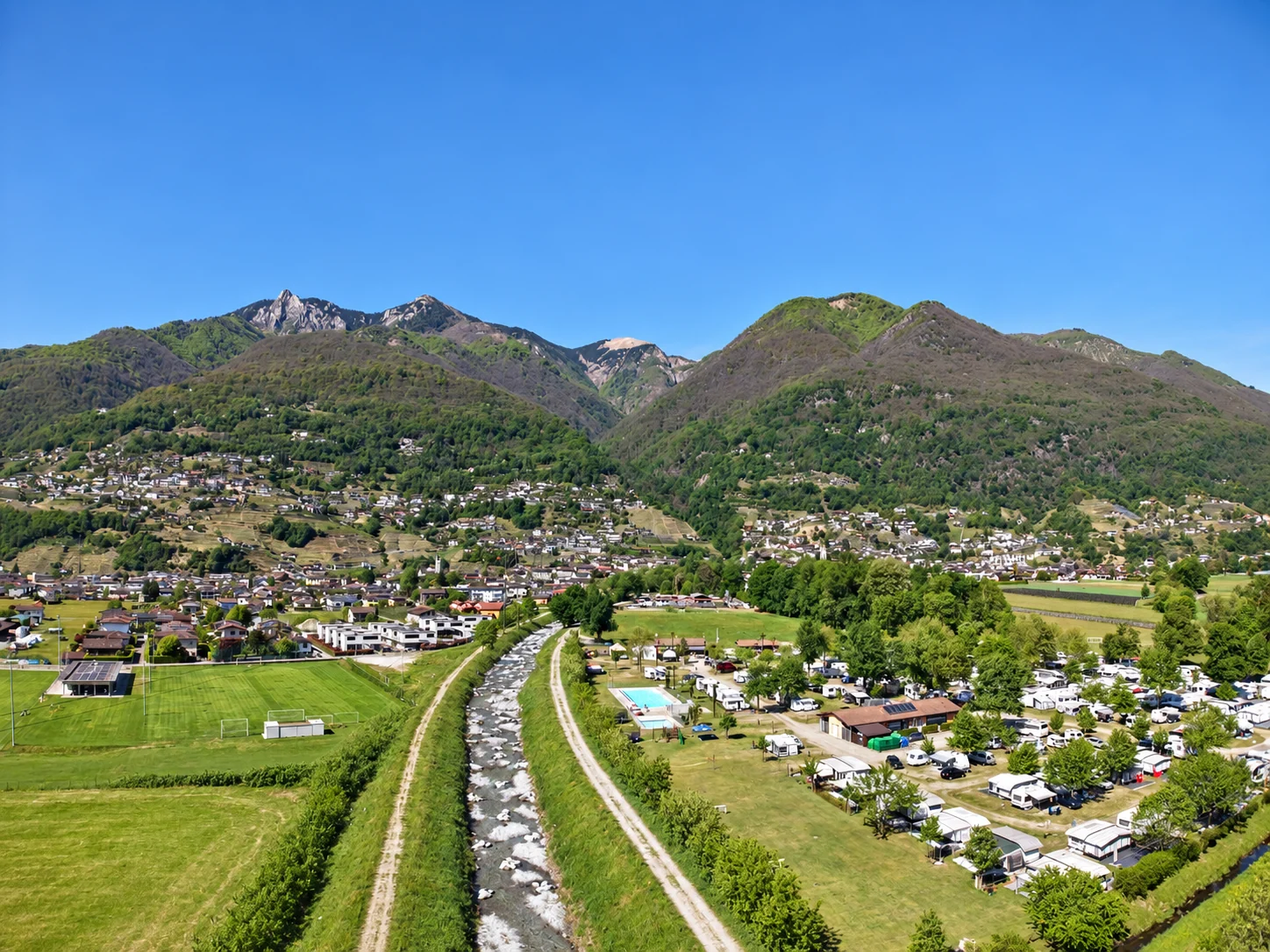 Vista panoramica del Campeggio Riarena